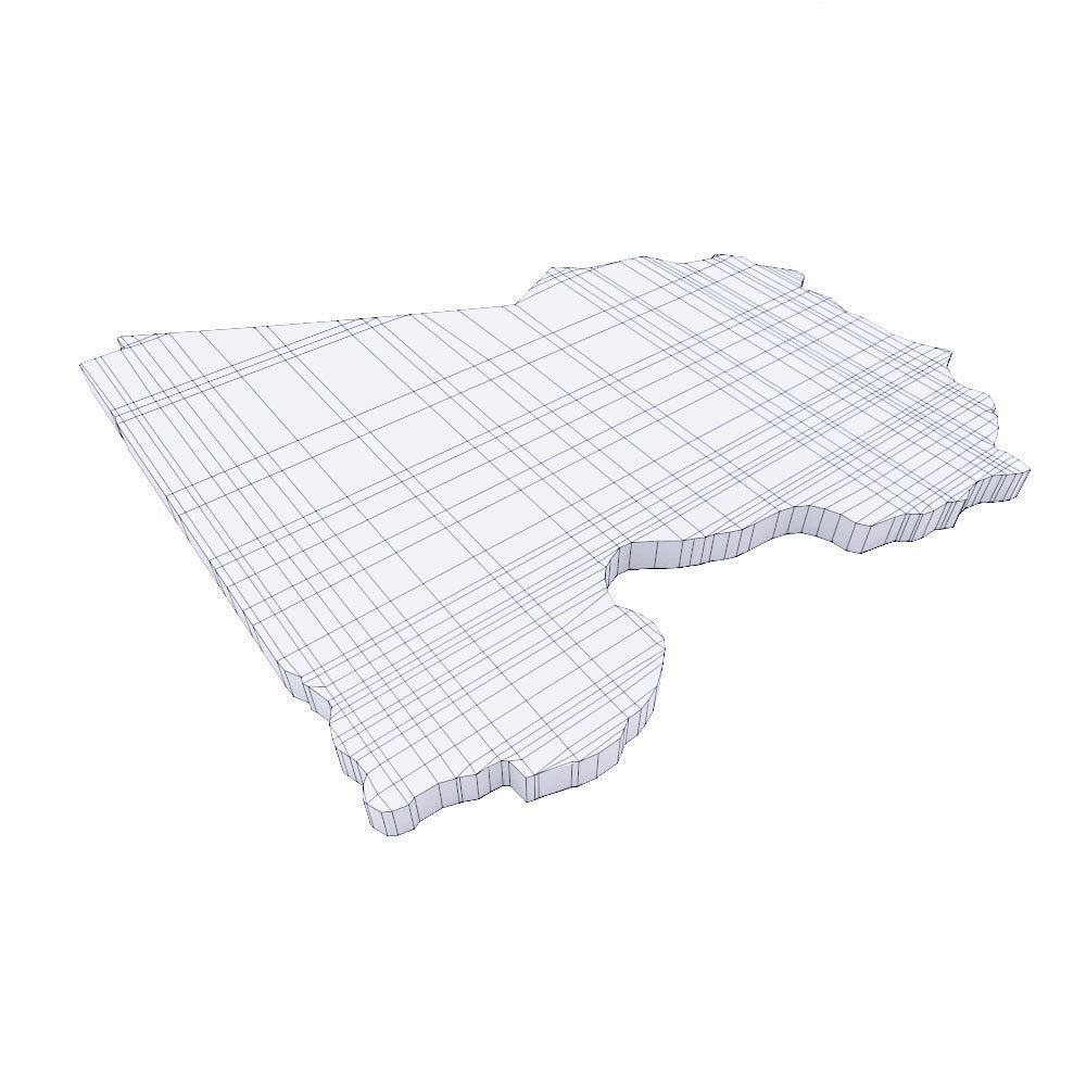 Libya map 3d model  Low-poly 3D model_4