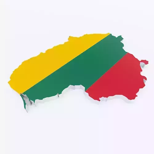 Lithuania map 3d model 