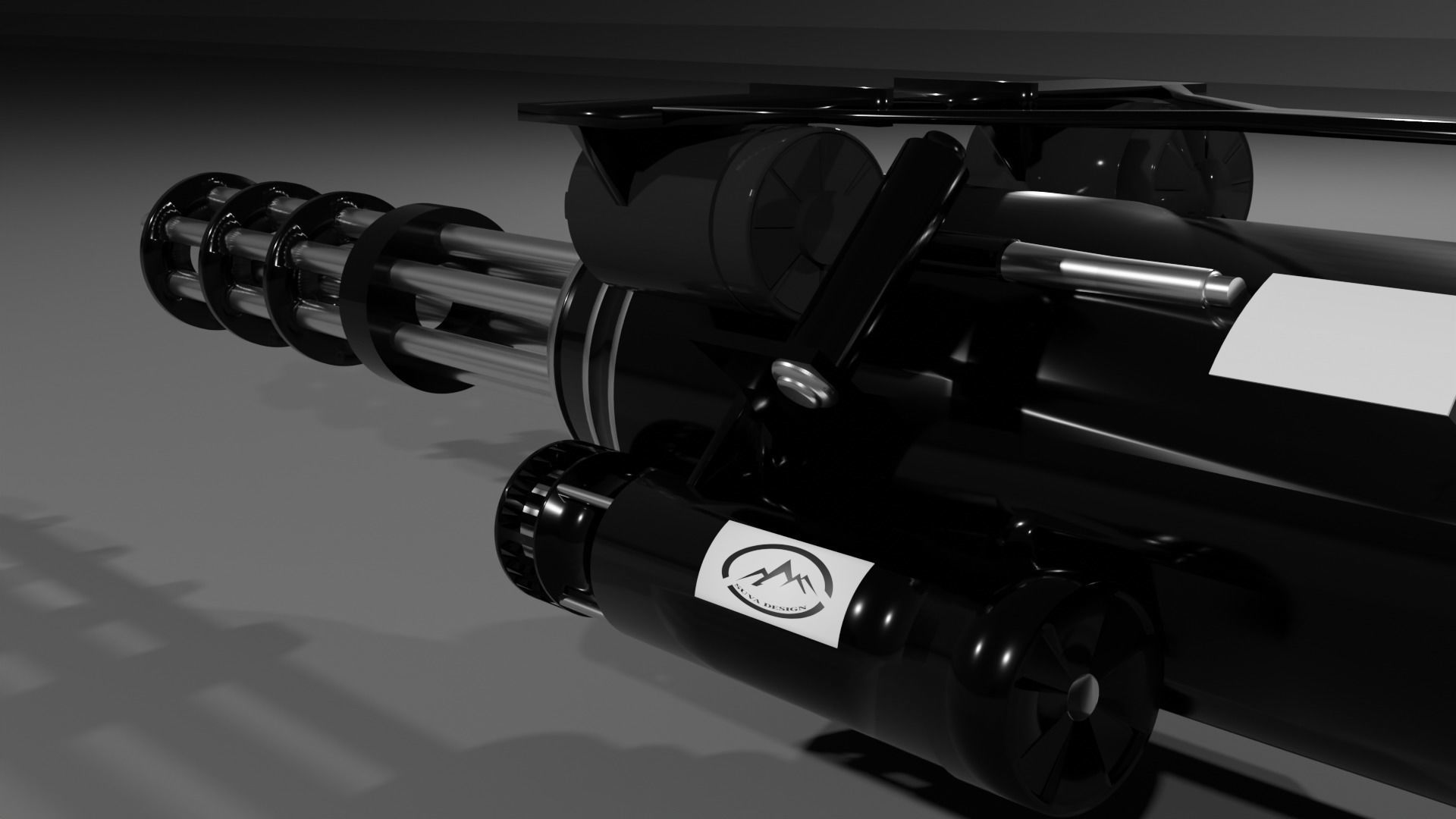 Real mini gun  3D model_2