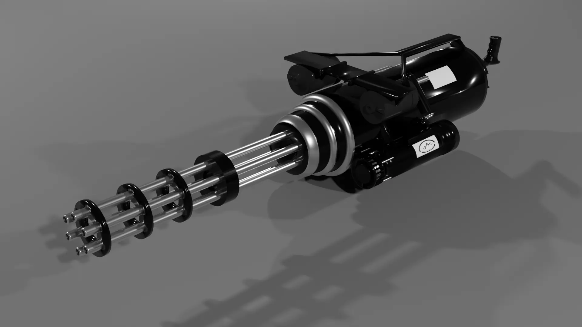 Real mini gun  3D model_0