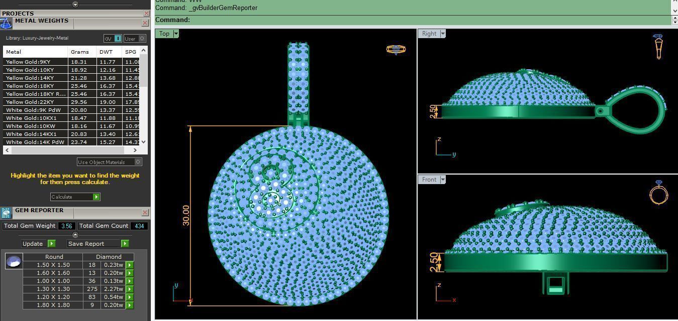 B Hip Hop Pendent 3d Model and Render Detail 3D print model_6