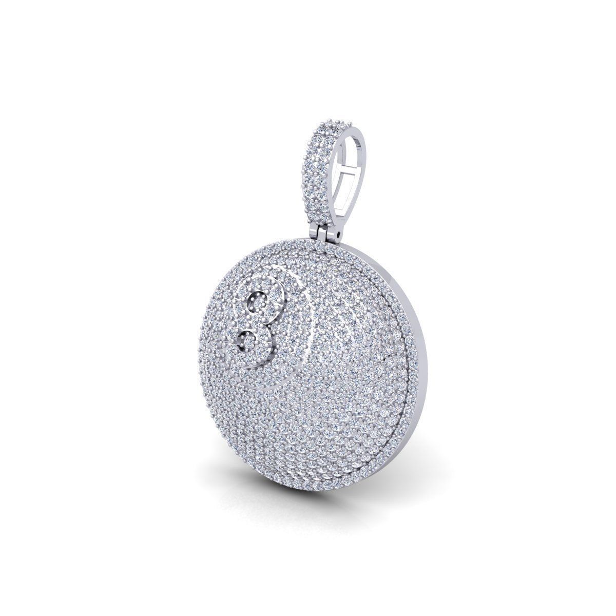 B Hip Hop Pendent 3d Model and Render Detail 3D print model_5