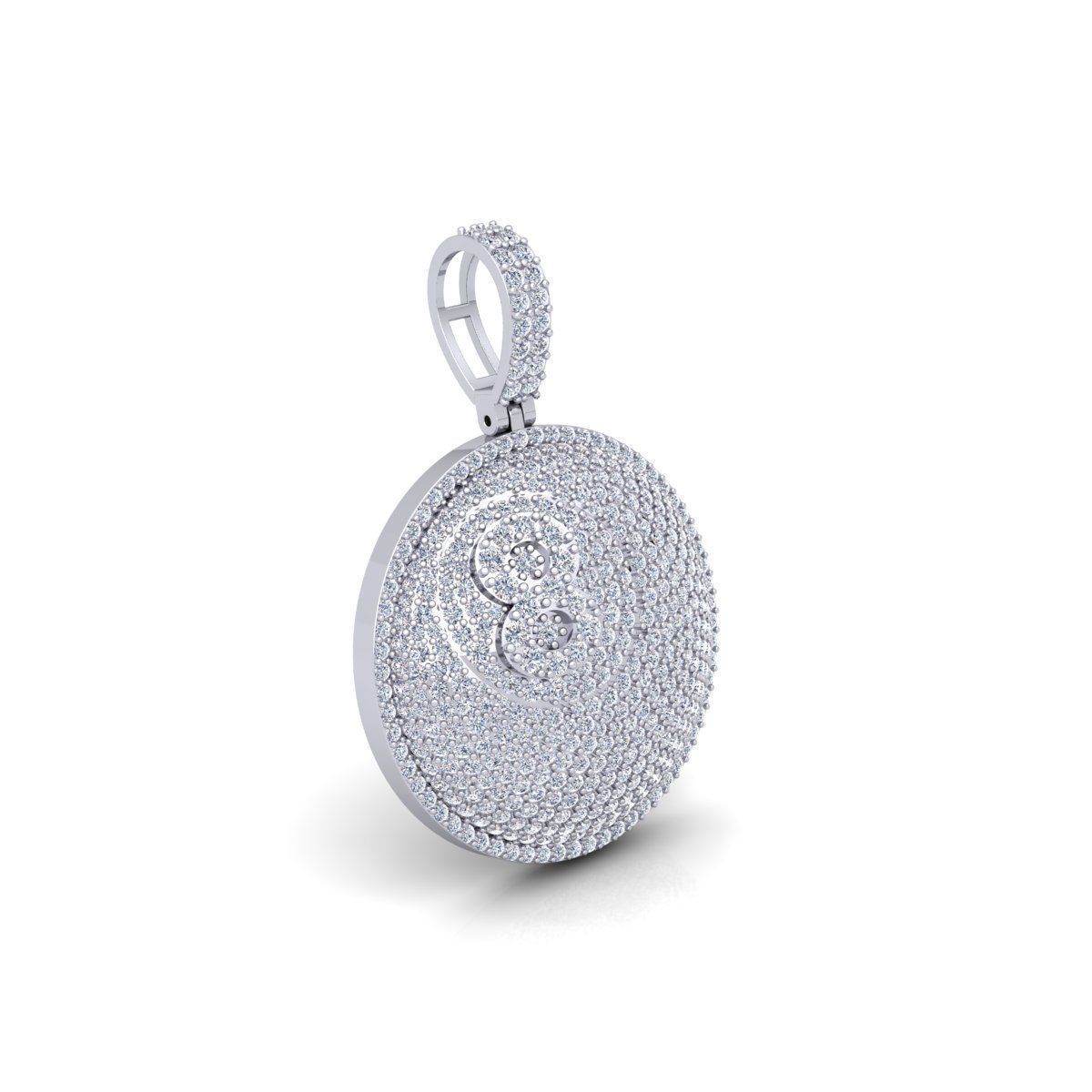B Hip Hop Pendent 3d Model and Render Detail 3D print model_3