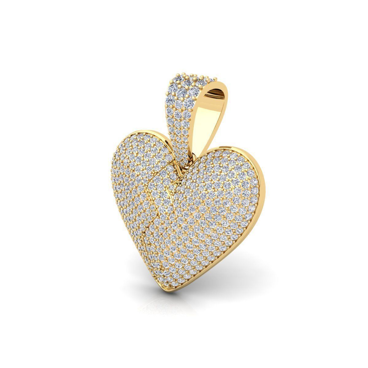 Brokan Heart Pendent 3d Model and Render Detail 3D print model_10