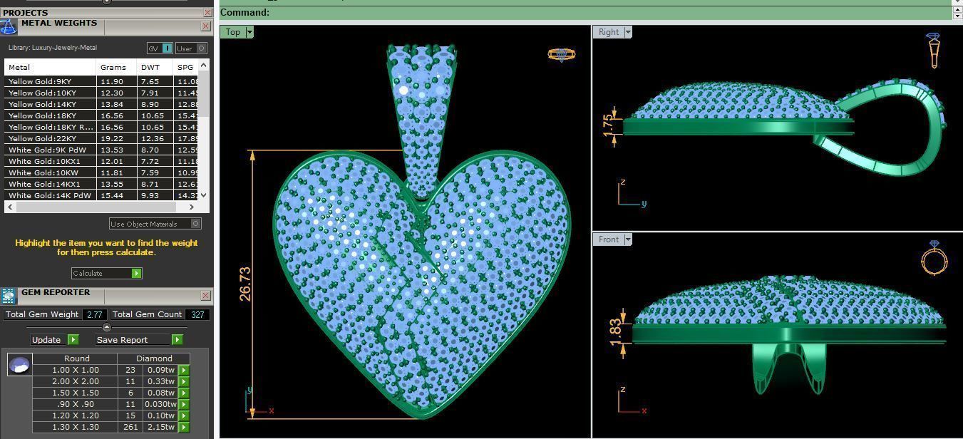 Brokan Heart Pendent 3d Model and Render Detail 3D print model_8