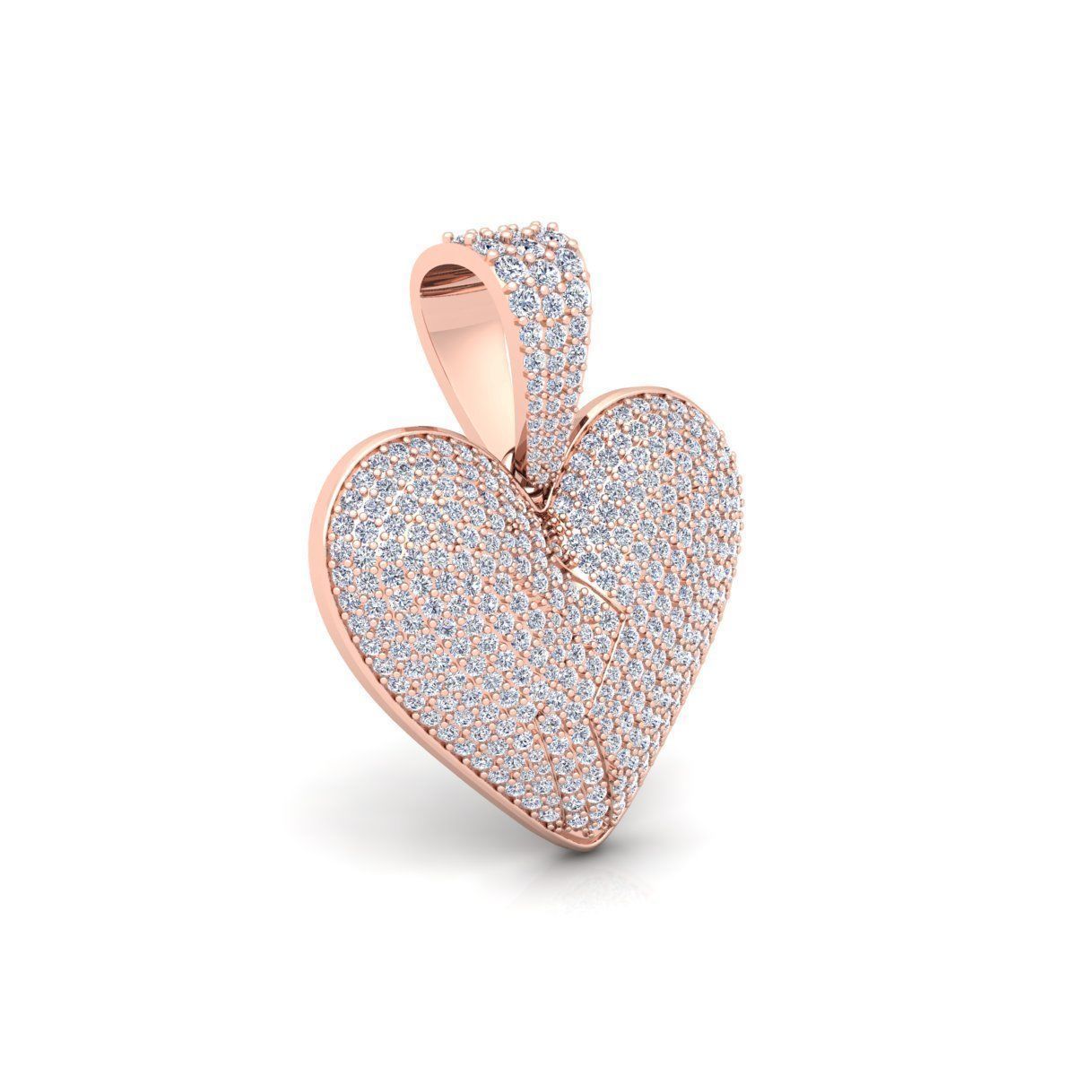 Brokan Heart Pendent 3d Model and Render Detail 3D print model_4