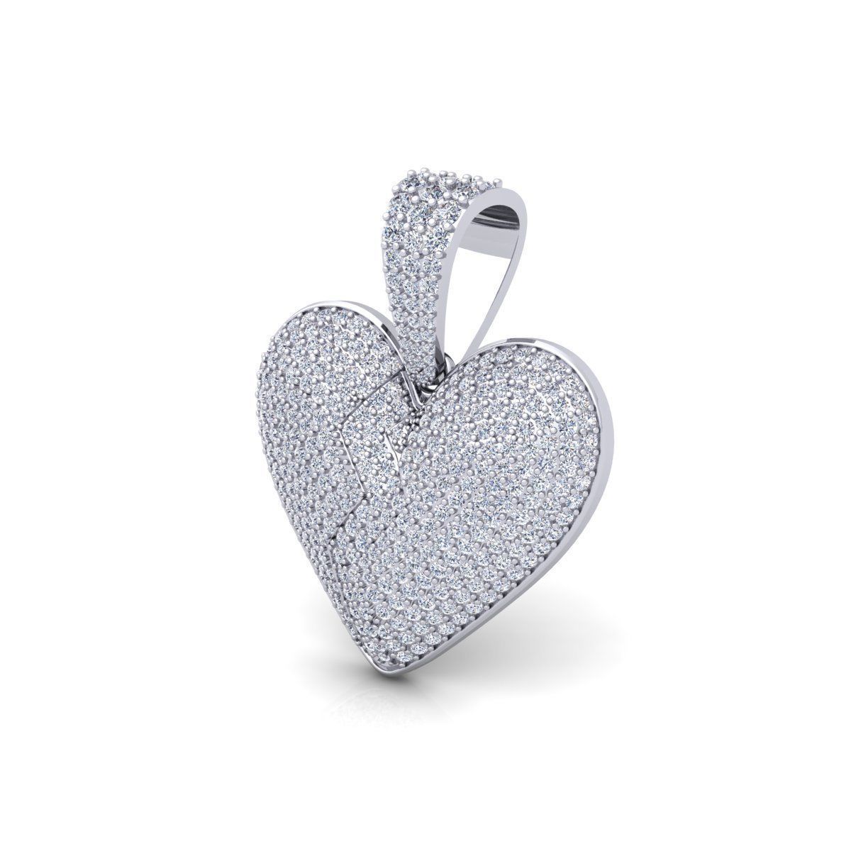 Brokan Heart Pendent 3d Model and Render Detail 3D print model_12