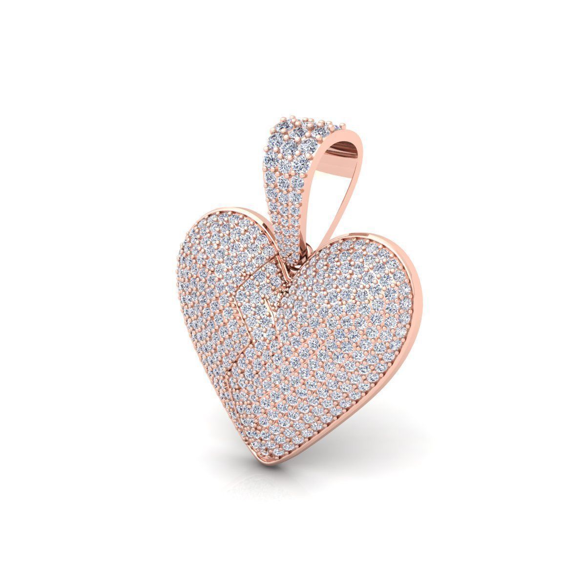 Brokan Heart Pendent 3d Model and Render Detail 3D print model_11