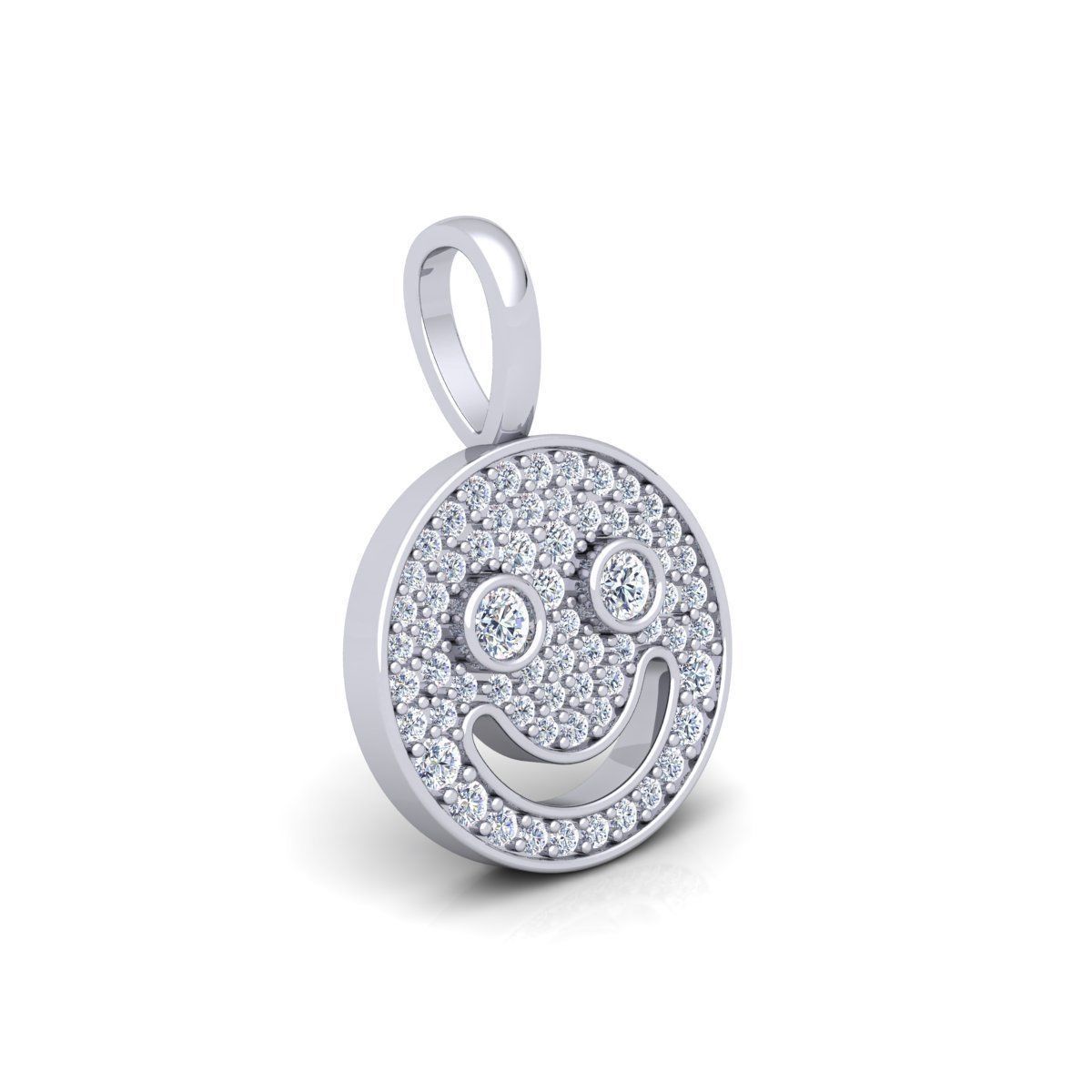 Smile Face Pendent 3d Model and Render Detail 3D print model_2
