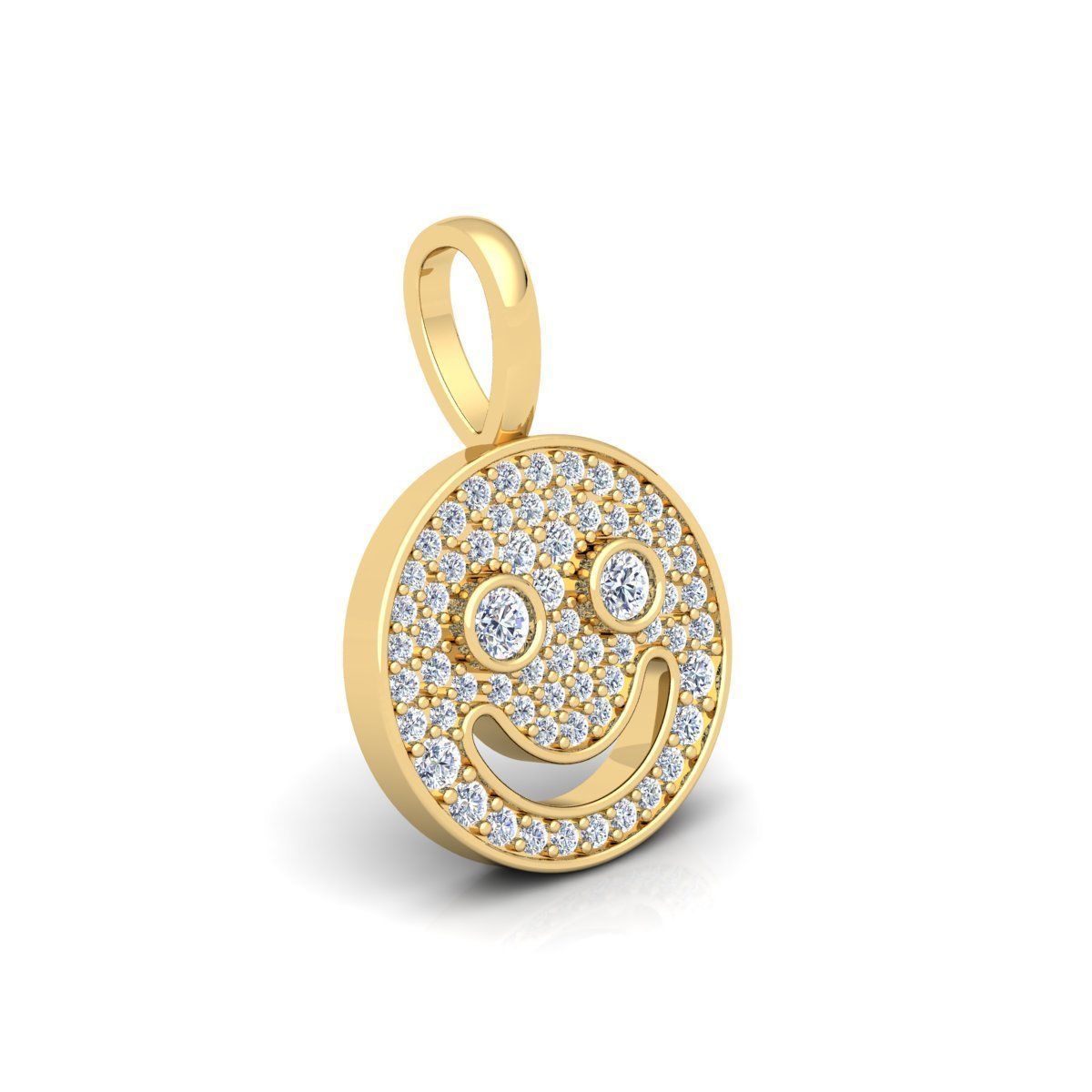 Smile Face Pendent 3d Model and Render Detail 3D print model_1