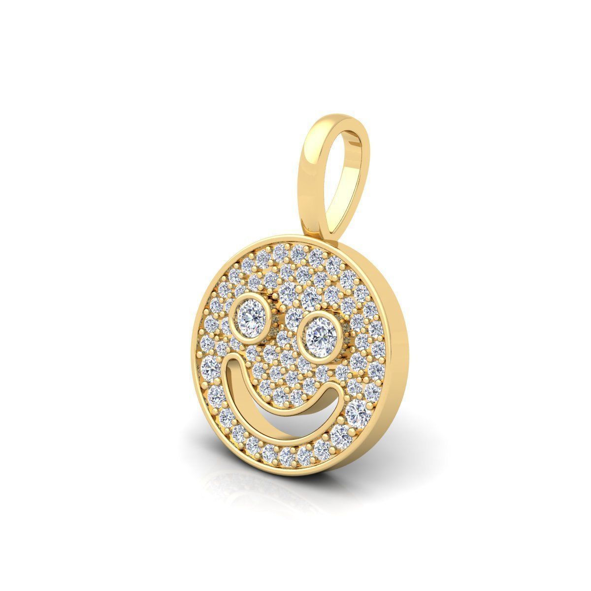 Smile Face Pendent 3d Model and Render Detail 3D print model_3