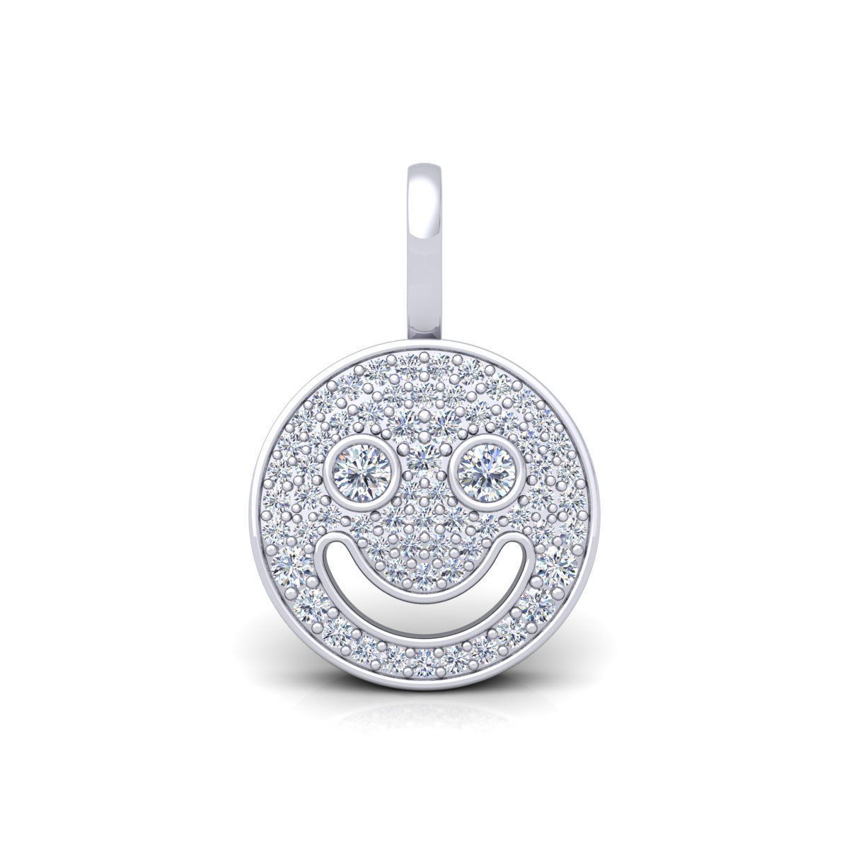 Smile Face Pendent 3d Model and Render Detail 3D print model_10