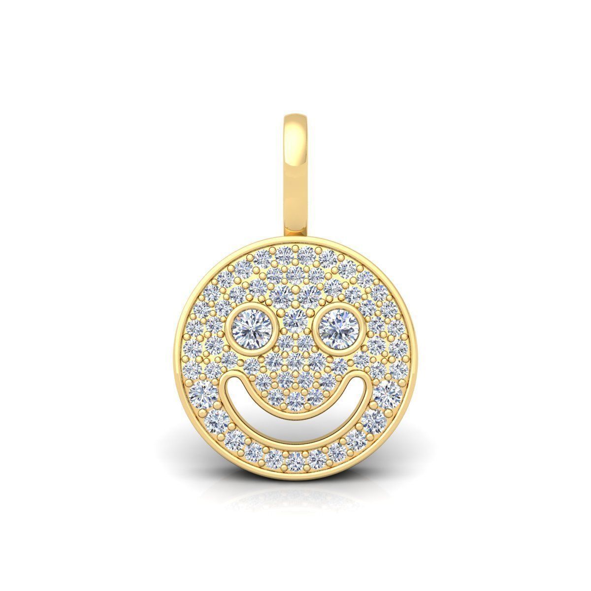 Smile Face Pendent 3d Model and Render Detail 3D print model_8