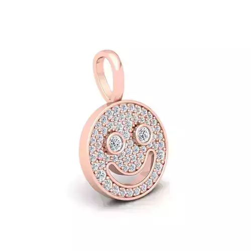 Smile Face Pendent 3d Model and Render Detail