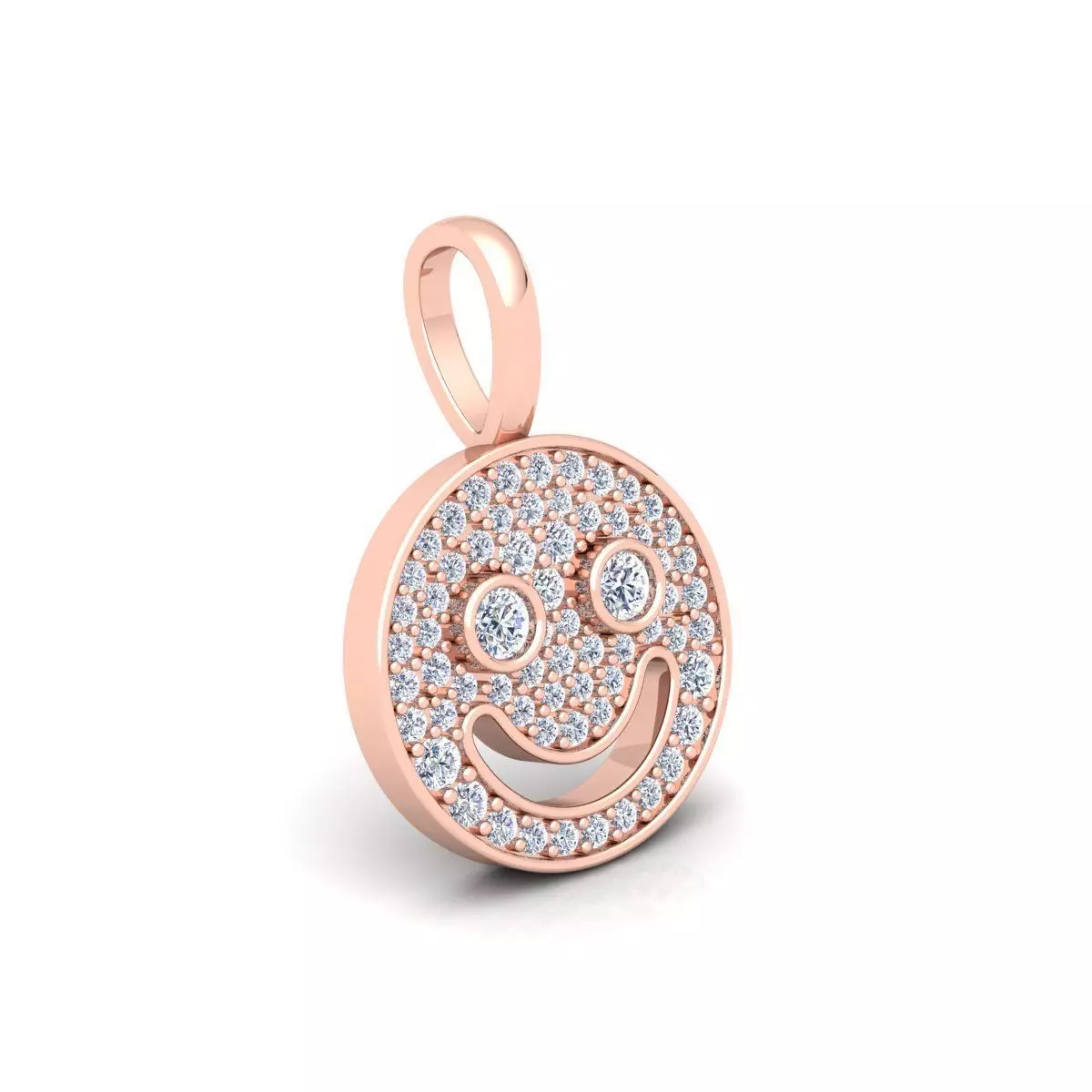 Smile Face Pendent 3d Model and Render Detail 3D print model_0