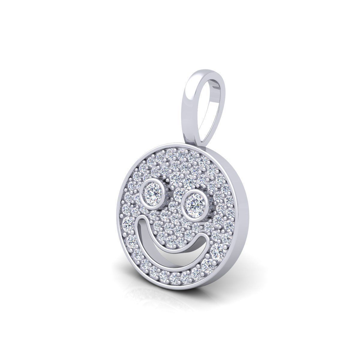 Smile Face Pendent 3d Model and Render Detail 3D print model_12