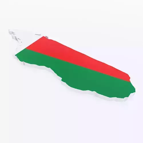 Madagascar map 3d model 
