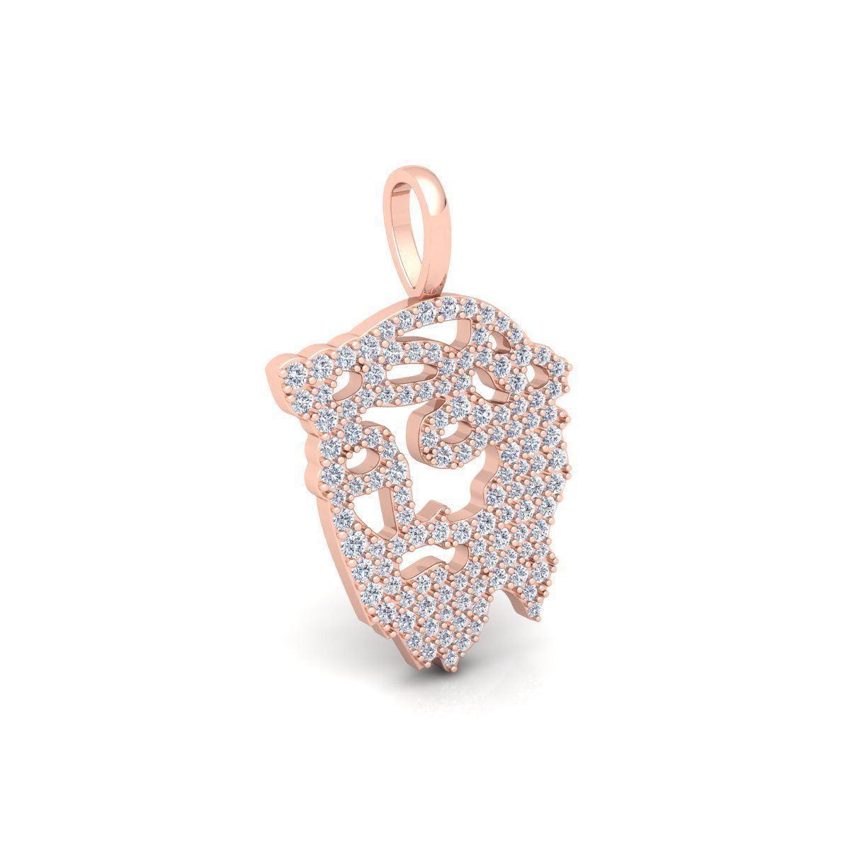 Jezus Face With Diamond 3d Model and Render Detail 3D print model_10