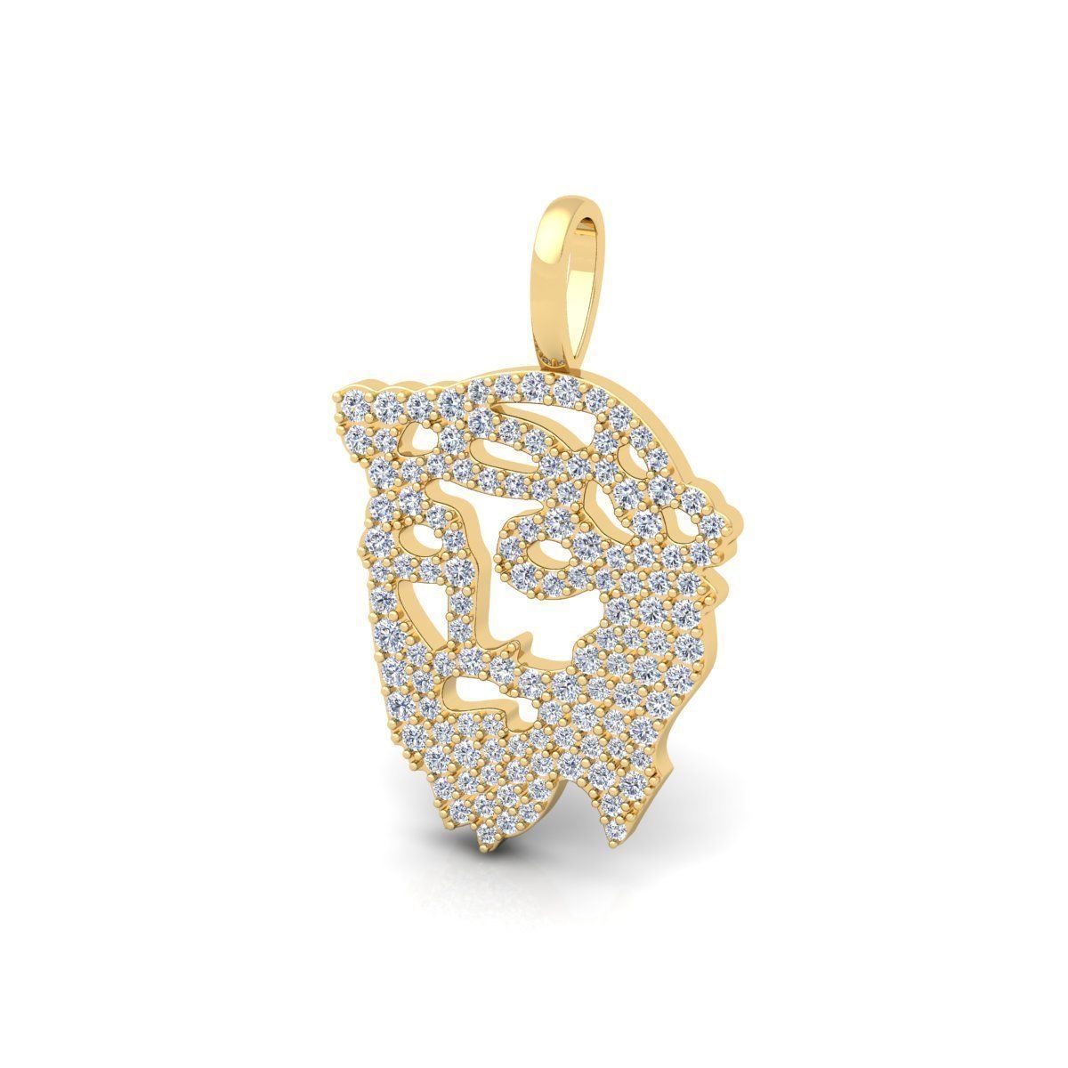 Jezus Face With Diamond 3d Model and Render Detail 3D print model_5