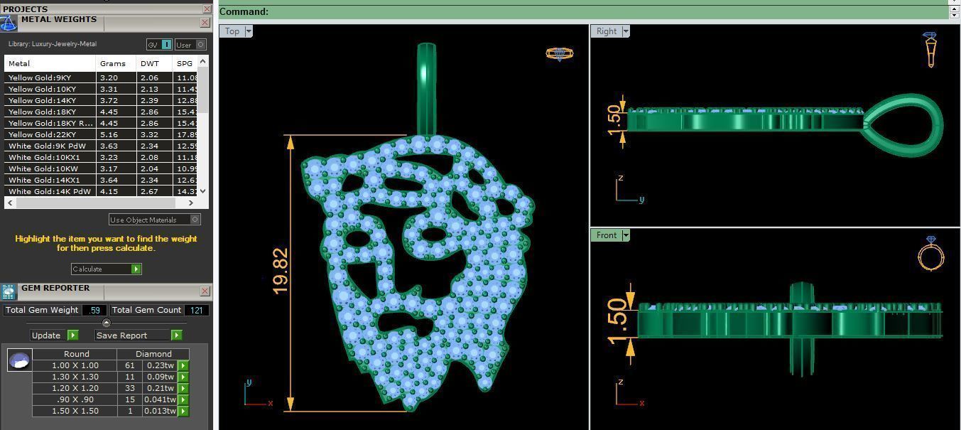 Jezus Face With Diamond 3d Model and Render Detail 3D print model_3