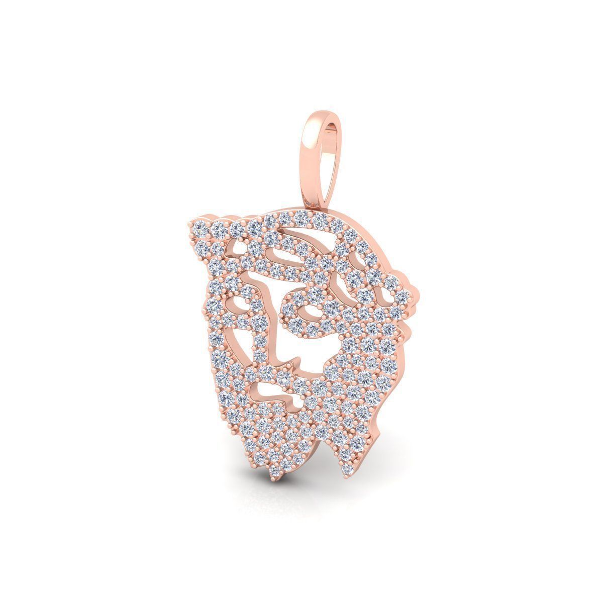 Jezus Face With Diamond 3d Model and Render Detail 3D print model_11