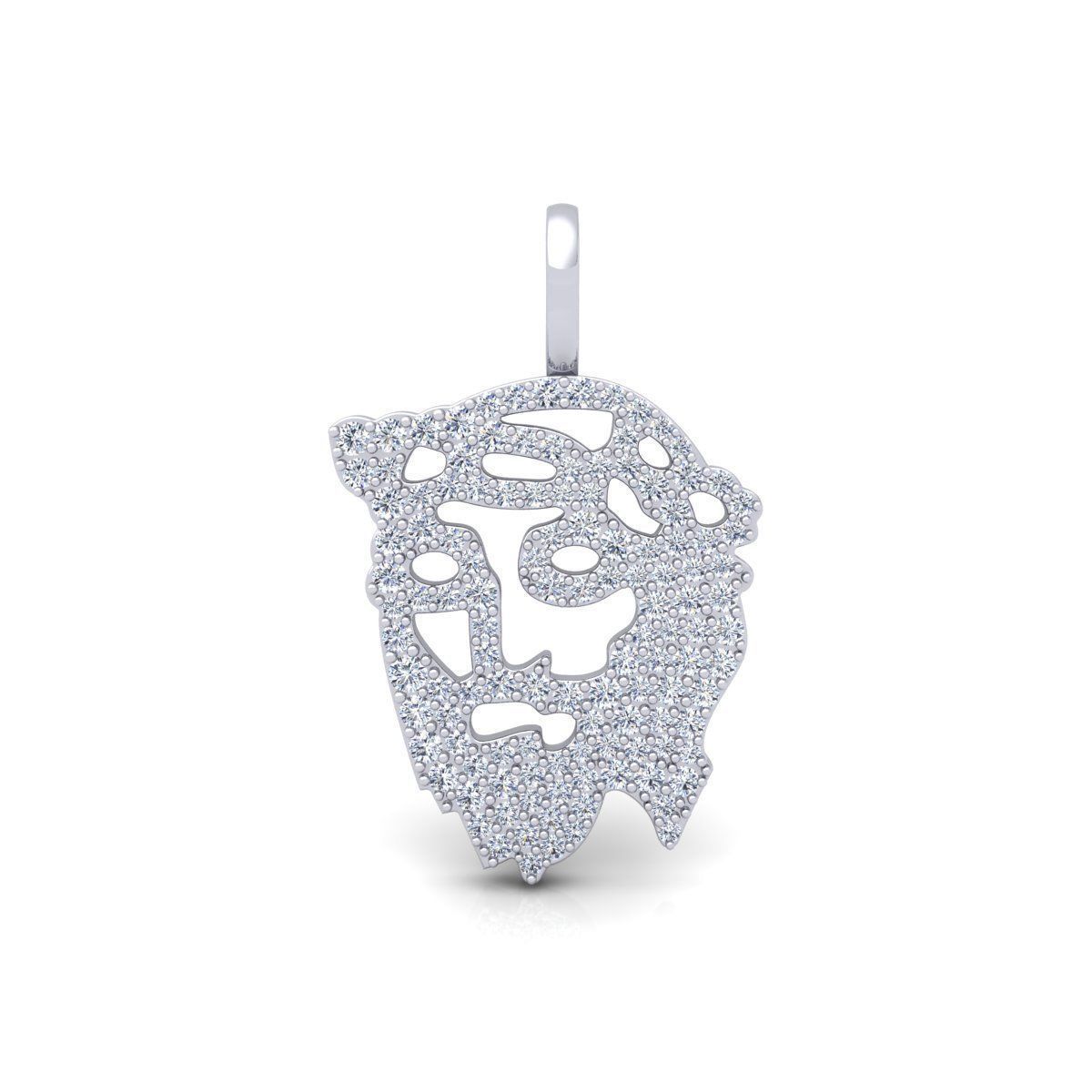Jezus Face With Diamond 3d Model and Render Detail 3D print model_9