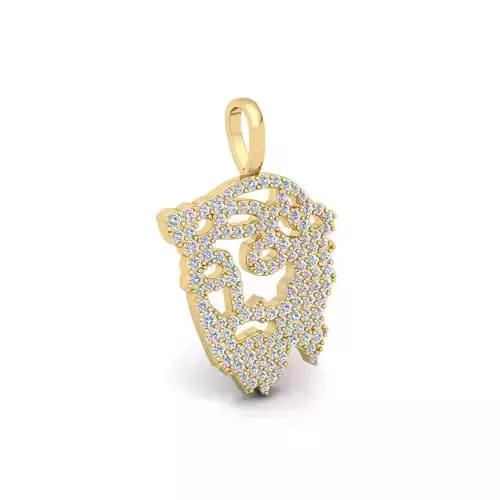 Jezus Face With Diamond 3d Model and Render Detail