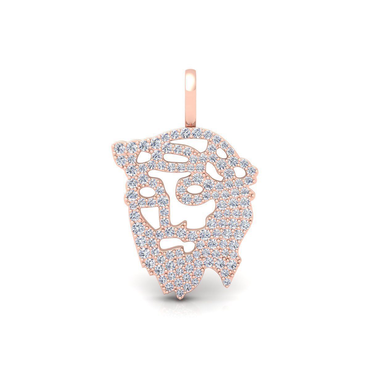 Jezus Face With Diamond 3d Model and Render Detail 3D print model_1