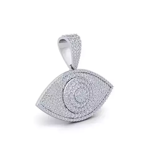 Devil Eye Custom Pendent and Render Detail