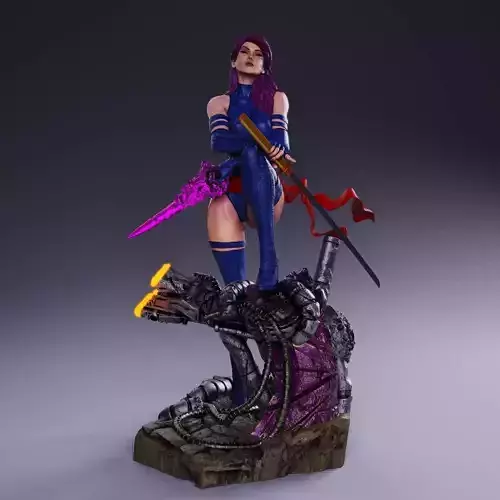 Psylocke avengers female statue
