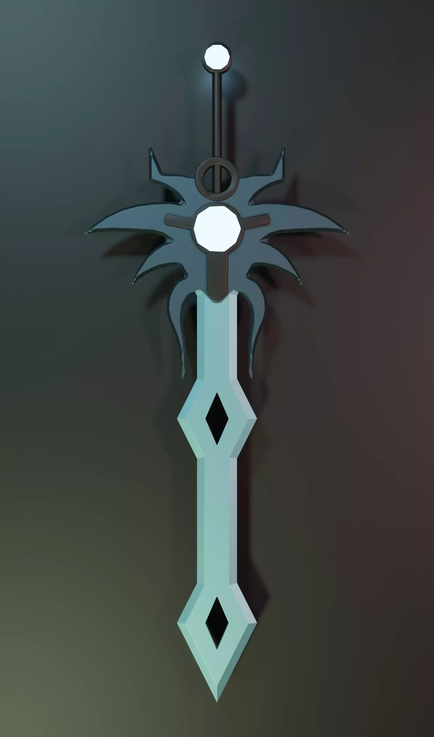 Blue Sword 3D model_0