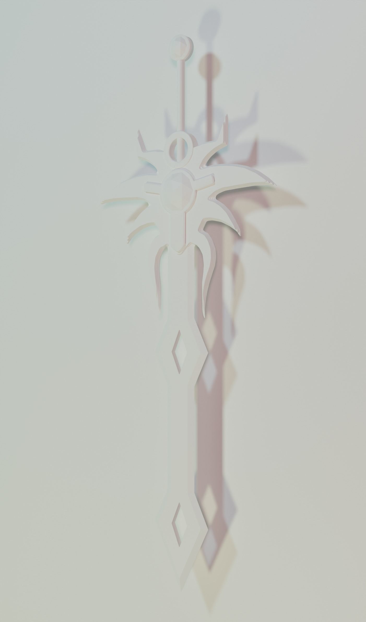 Blue Sword 3D model_3