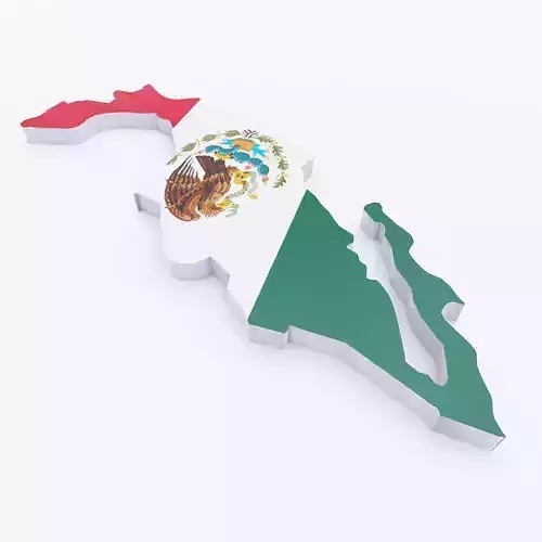  Mexico map 3d model 