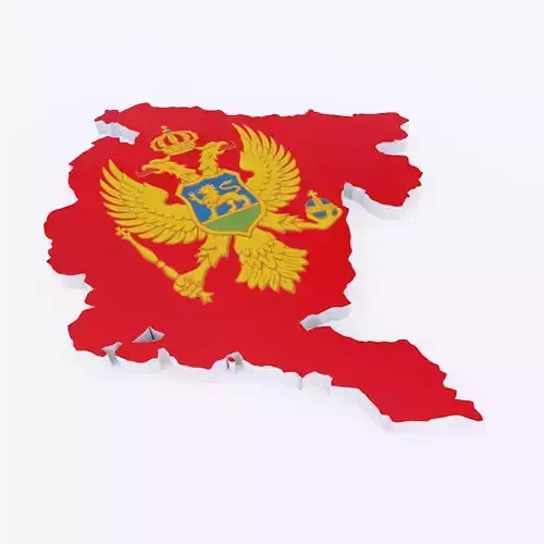 Montenegro map 3d model 