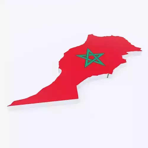 Morocco map 3d model