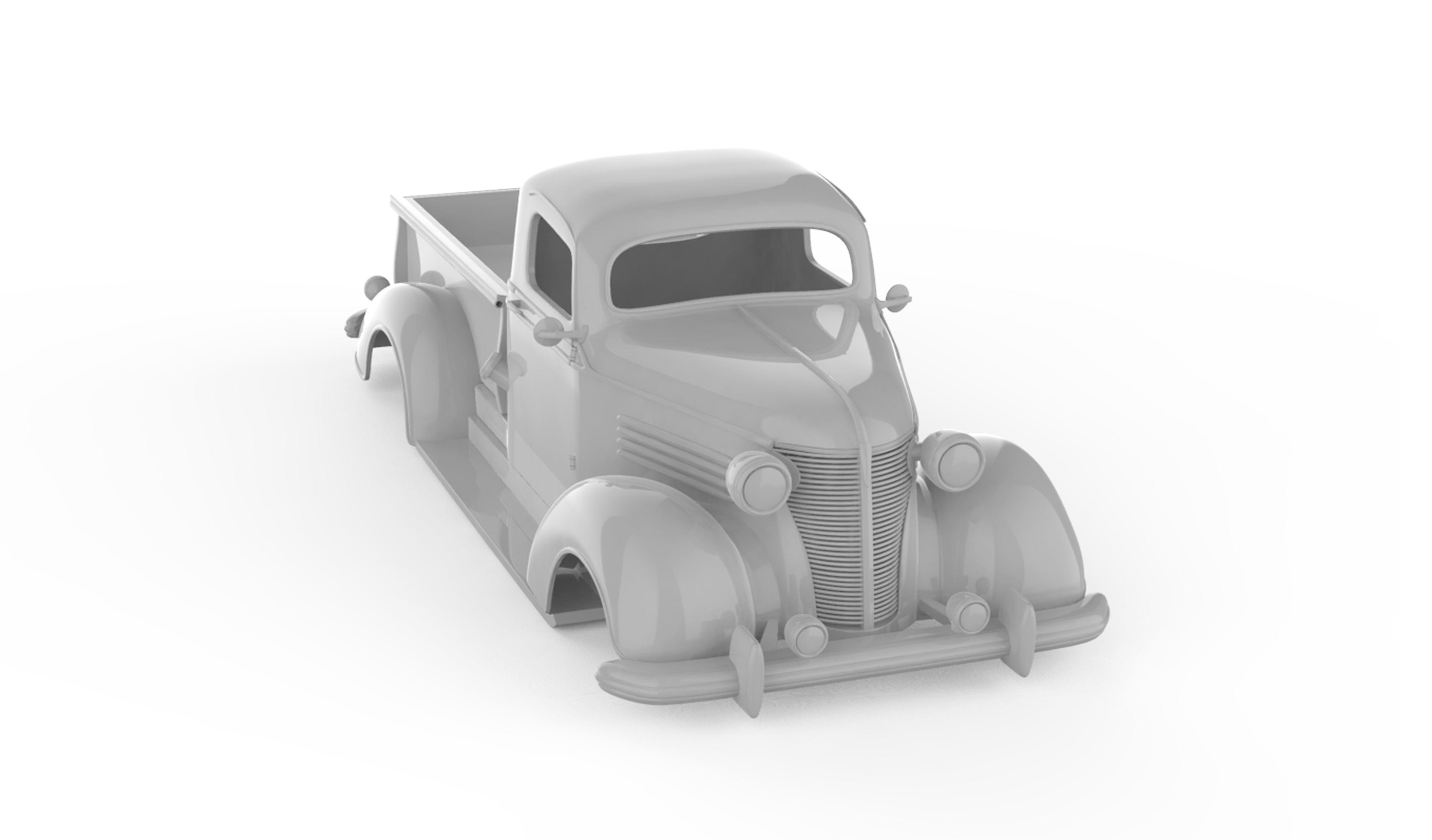 1938 Chevrolet Pickup 3D print model_8