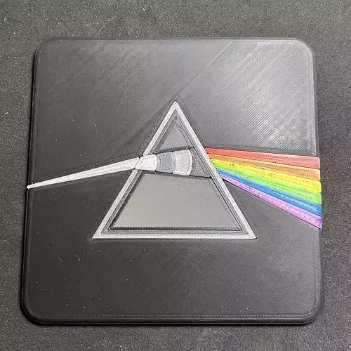 Pink Floyd Dark Side of the Moon Coaster 3D print model