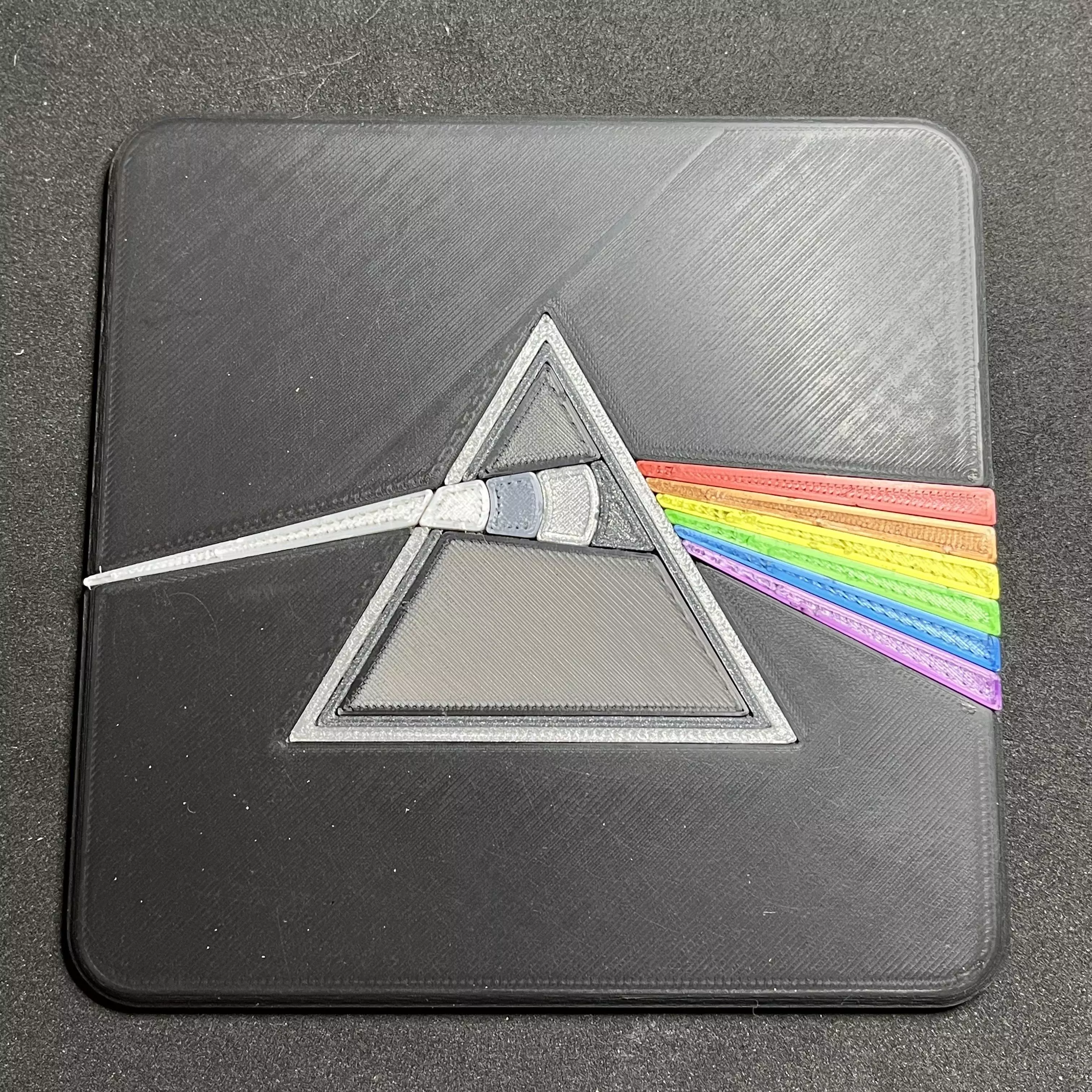 Pink Floyd Dark Side of the Moon Coaster 3D print model_0