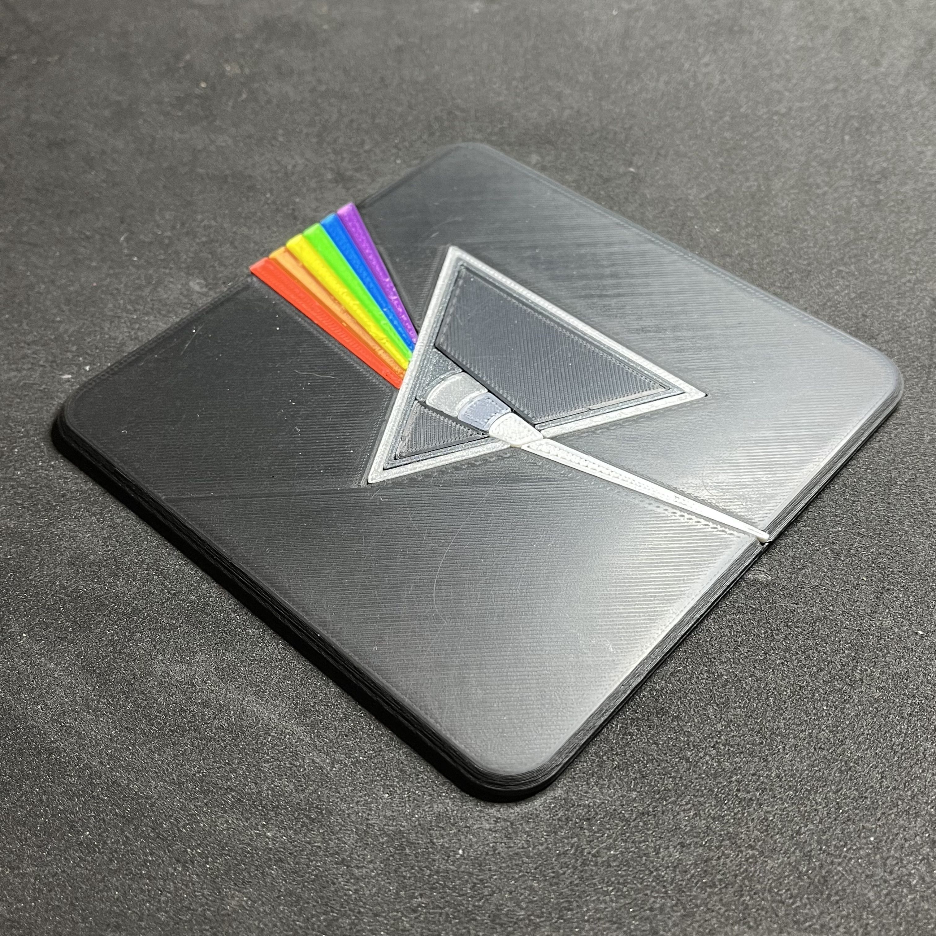 Pink Floyd Dark Side of the Moon Coaster 3D print model_3