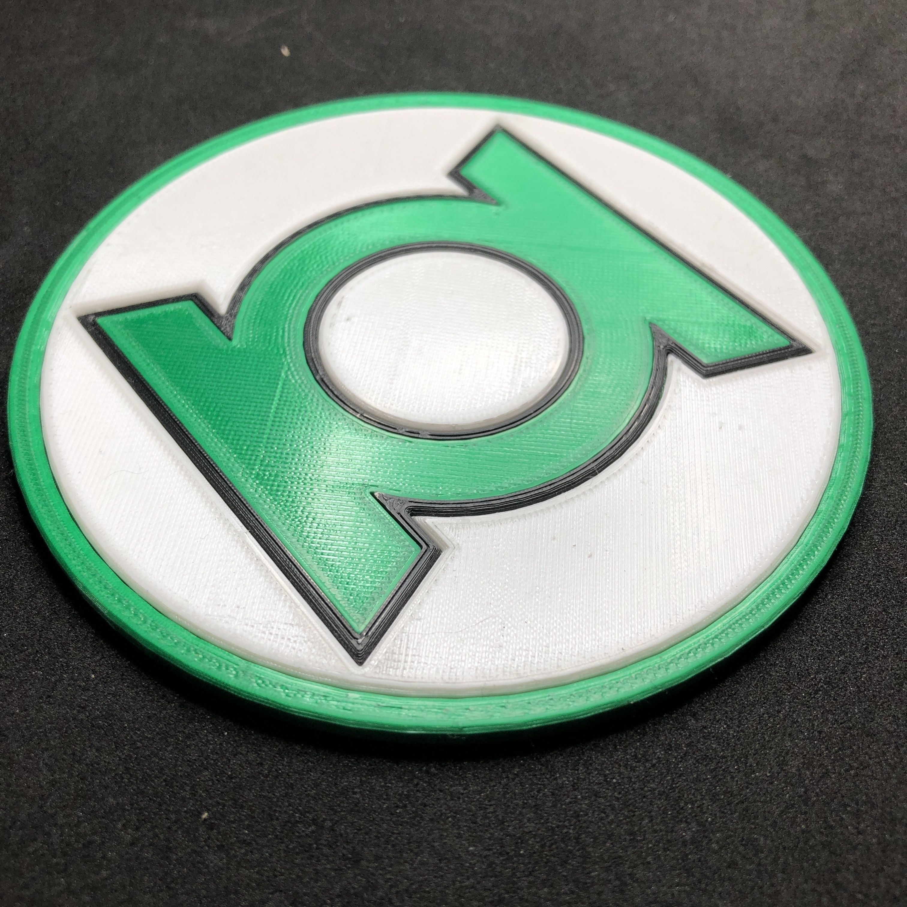 Green Lantern Corps Emblem Coaster 3D print model_1