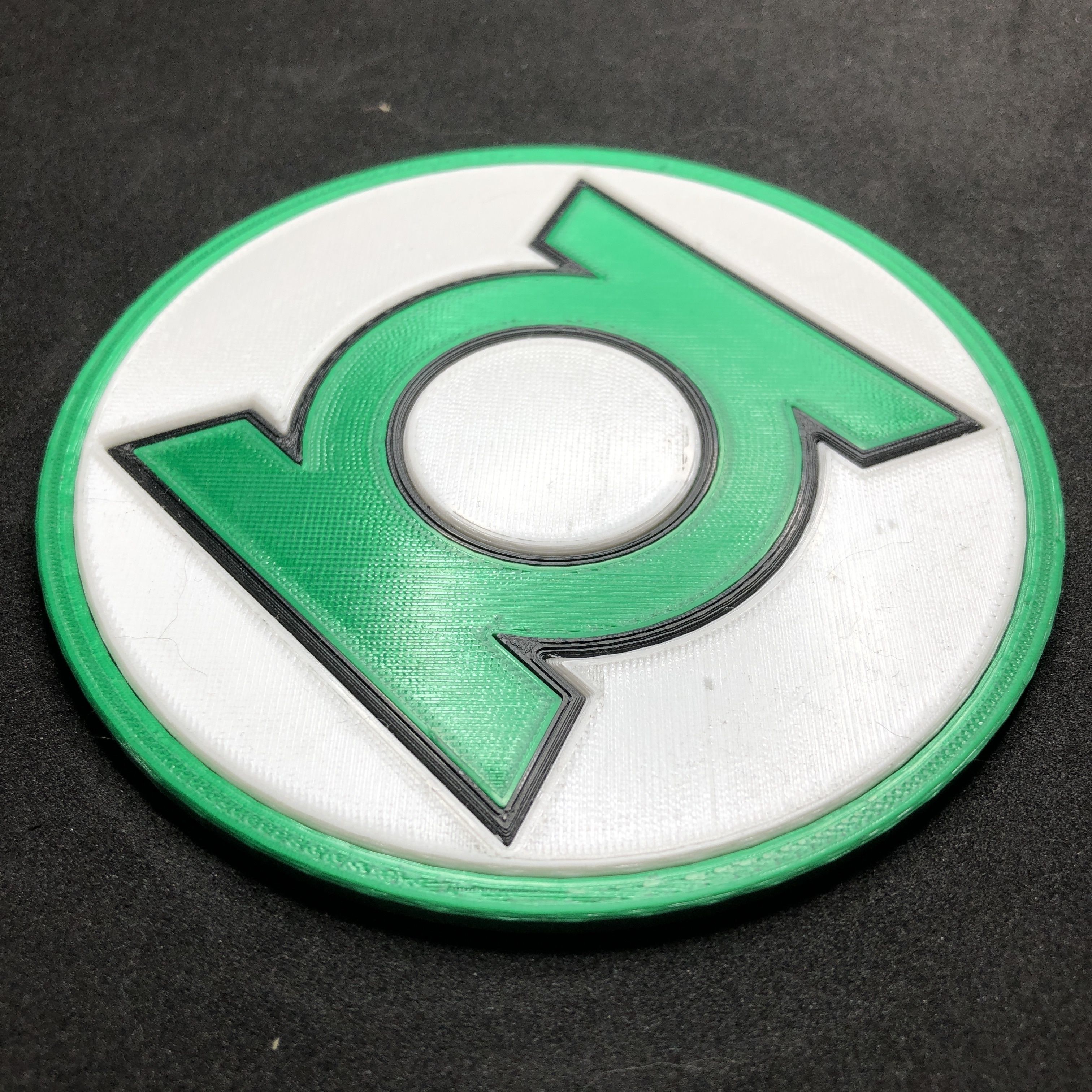 Green Lantern Corps Emblem Coaster 3D print model_3