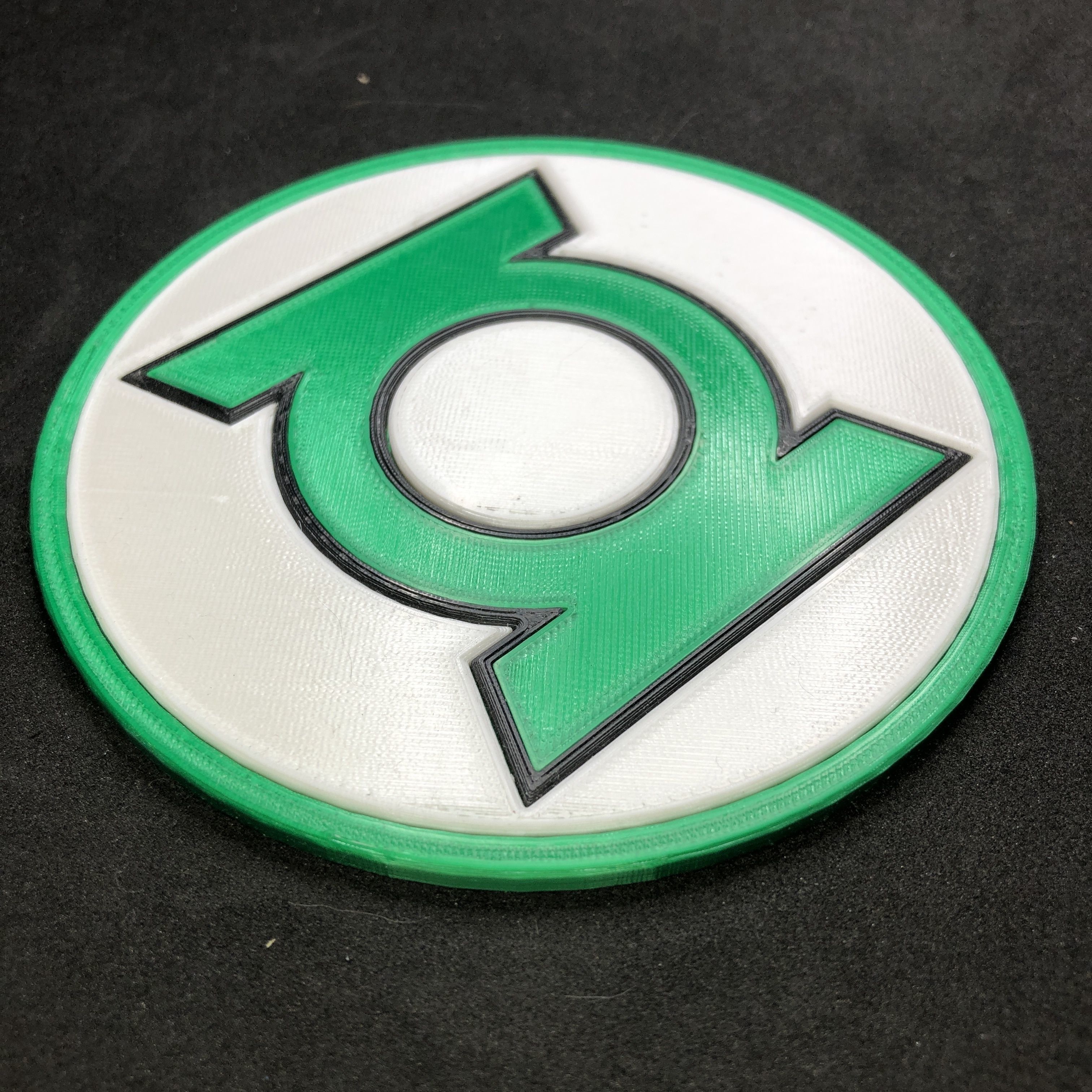 Green Lantern Corps Emblem Coaster 3D print model_4