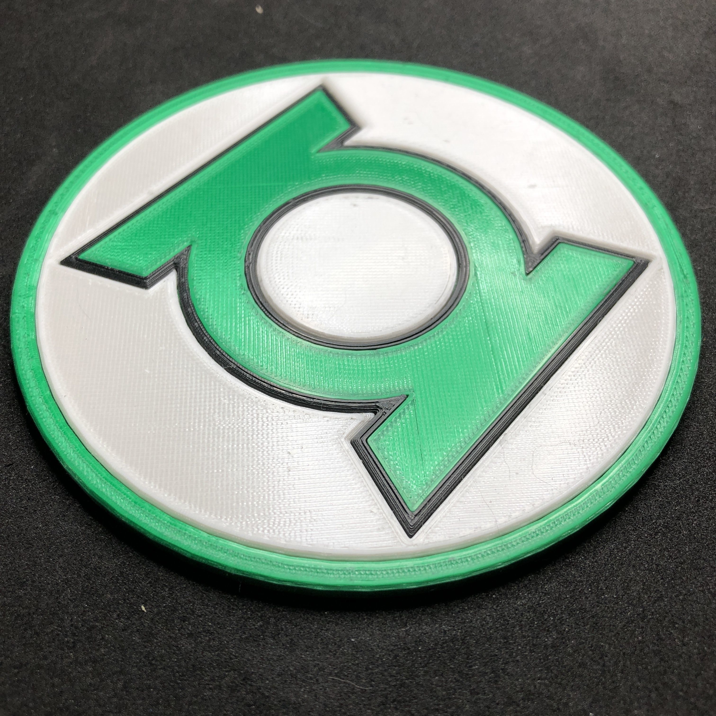 Green Lantern Corps Emblem Coaster 3D print model_2