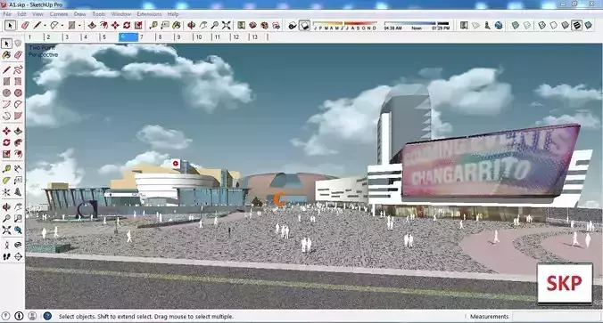 Sketchup Office Commerical building A1 3D model