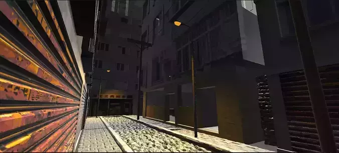 Realistic Road and Sidewalk