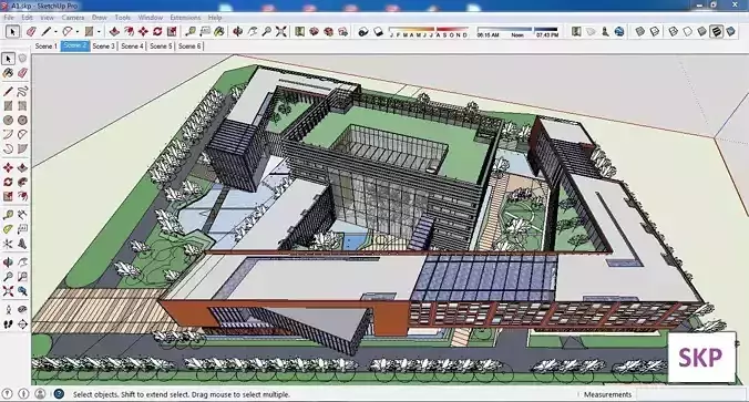 Sketchup Office building AA1 3D model