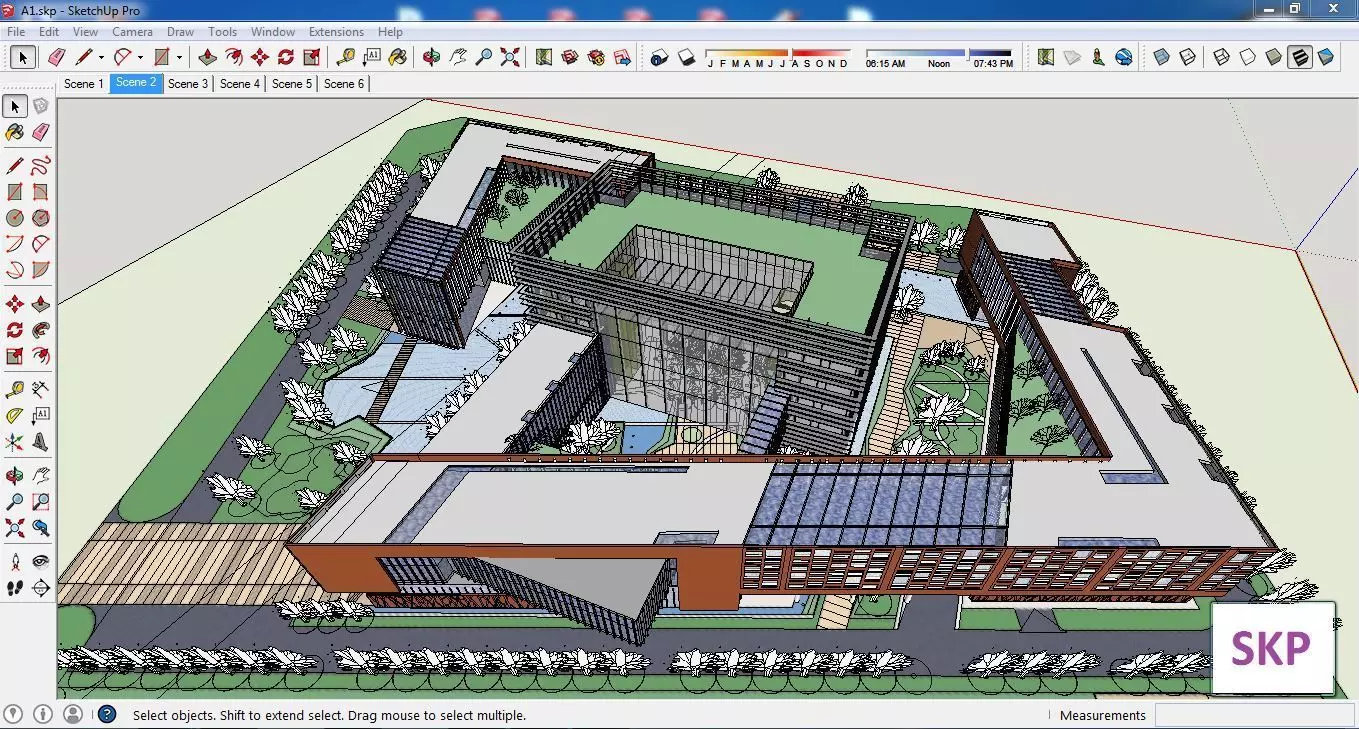 Sketchup Office building AA1 3D model_0