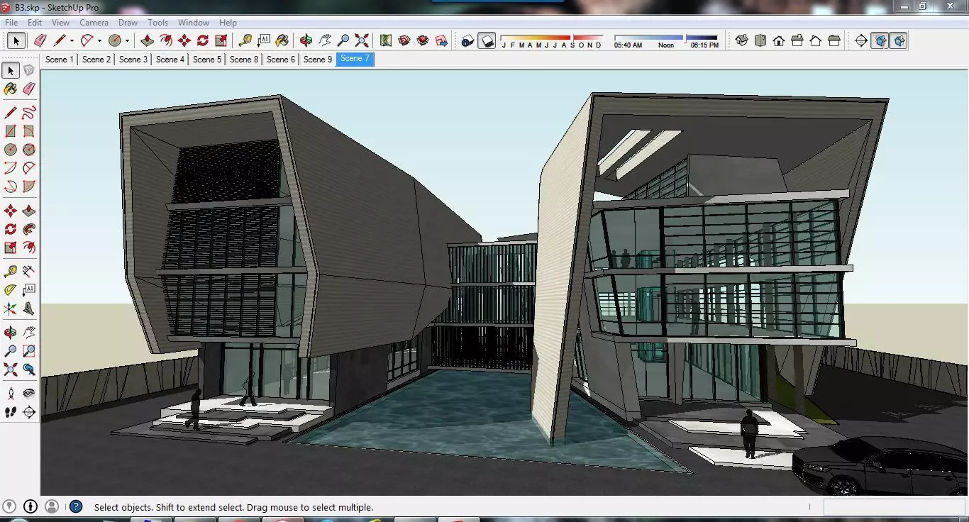 Sketchup Office building B3 3D model_0