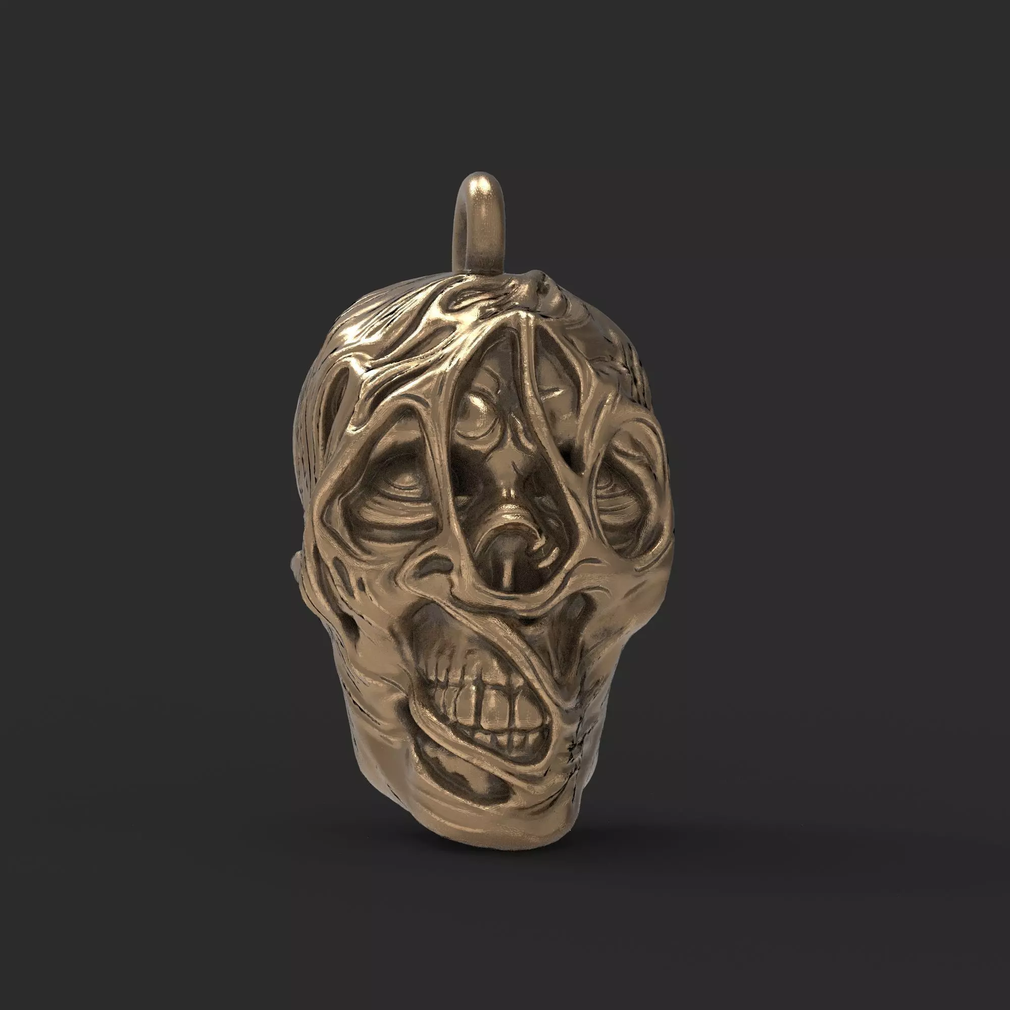 Skull pendant 3D print model_0