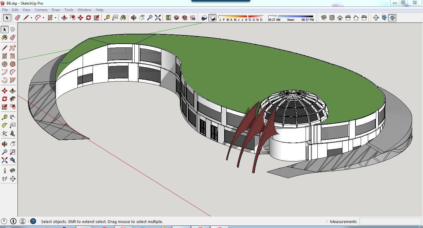 Sketchup Office building B6 3D model_1
